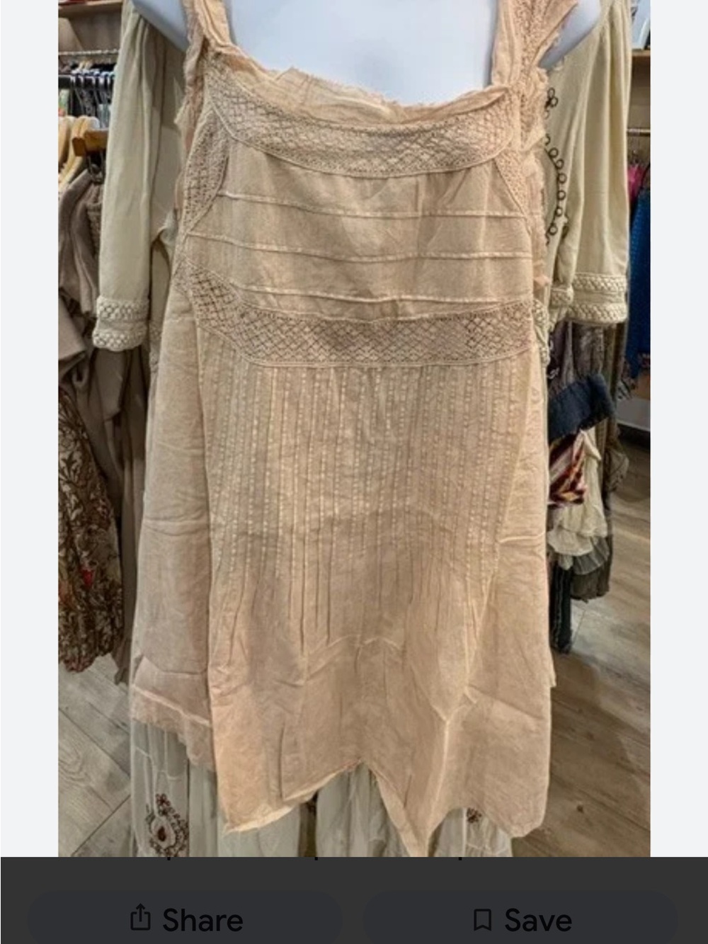 A Rare Bird Boho Sleeveless Ruffled Tunic Dress in Light Beige